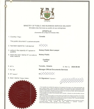 Canadian Notarization/Canadian Apostille